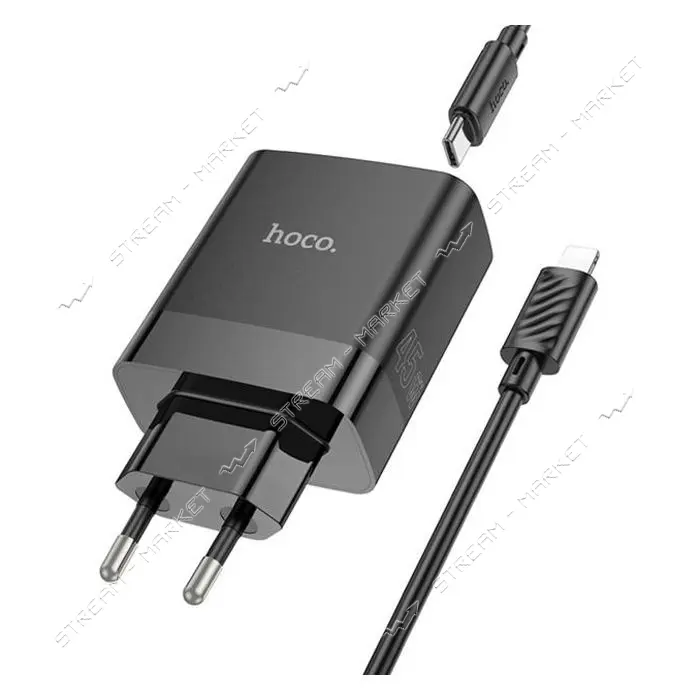 Сетевое зарядное устройство Hoco C127A Intelligent four-port PD45W 1C3A charger EU черное