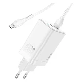 Сетевое зарядное устройство Hoco N23 Astral PD45W dual port 2C Type-C to Type-C белое               