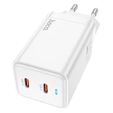 Сетевое зарядное устройство Hoco N23 Starlight PD45W dual port 2C charger EU белое                  