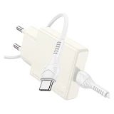 Сетевое зарядное устройство Hoco N44 Biscuit single port PD30W Type-C to Type-C EU белое