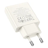 Сетевое зарядное устройство Hoco N45 Biscuit PD30W плюс QC3.0 charger EU белое                      