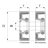 Сальник ARS 40-72-7 TC NBR                                                                          