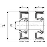 Сальник ARS 45-60-7 TC NBR                                                                          