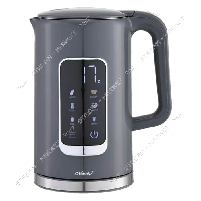 Электрочайник Maestro MR-024-GREY 1850Вт 1.7л пластик сенсорная панель                              