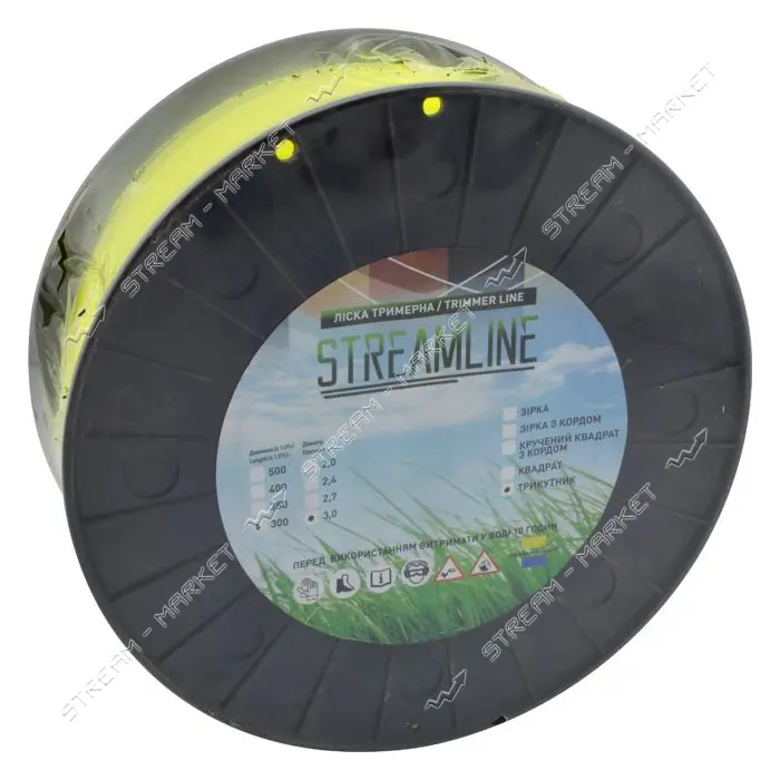 Леска для триммера Streamline 3мм 300м треугольник                                                  