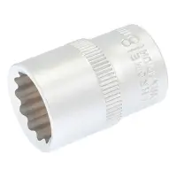 Насадка торцевая Mastertool 78-0618 12-гранная CrV 1/2 18мм                                         