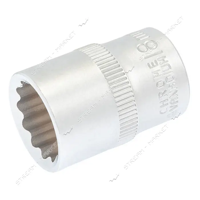 Насадка торцевая Mastertool 78-0618 12-гранная CrV 1/2 18мм