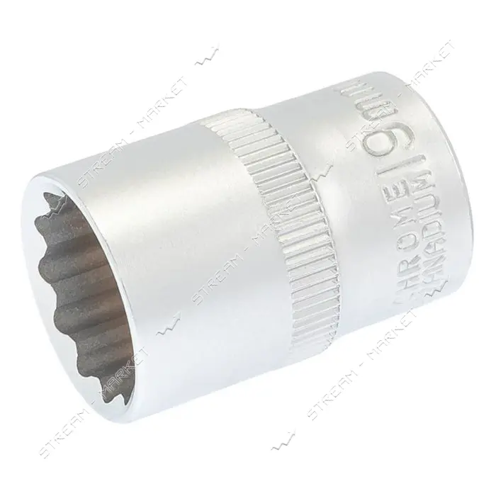Насадка торцевая Mastertool 78-0619 12-гранная CrV 1/2 19мм