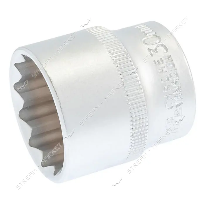Насадка торцевая Mastertool 78-0630 12-гранная CrV 1/2 30мм                                         