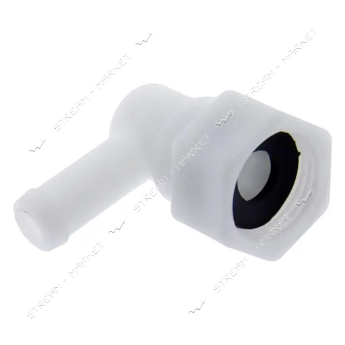 Штуцер шланга для душа угловой Y-01 пластиковый поворотный с накидной гайкой с резьбой 1\2