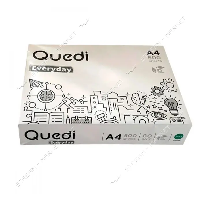 Бумага офисная QUEDI EVERYDAY COPIER А4 80г/м2 5х500л