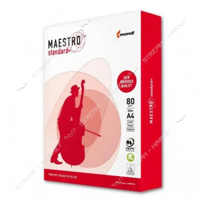 Бумага офисная MAESTRO STANDART PLUS А4 80г/м2 5х500л