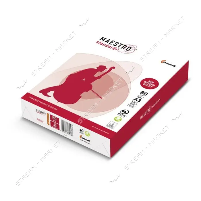 Бумага офисная MAESTRO STANDART PLUS А3 80г/м2 4х500л