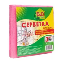 Салфетки вискозные ТМ EKO 3шт 30х30                                                                 
