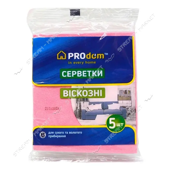 Салфетки вискозные ТМ Prodom 5шт 30х36                                                              