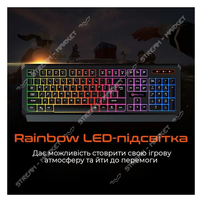 Ігрова клавіатура Meetion MT-K9320 чорний                                                           
