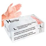 Перчатки Hoffen виниловые размер L 50 пар                                                           