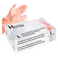 Перчатки Hoffen виниловые размер L 50 пар
