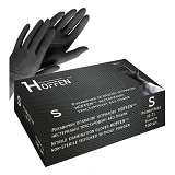 Перчатки Hoffen нитрил размер S 50 пар черные                                                       