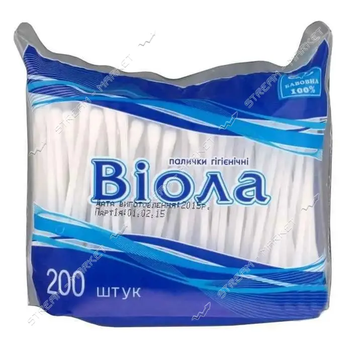 Ватные палочки Виола 200шт                                                                          