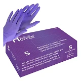 Перчатки Hoffen нитрил размер S 50 пар фиолетовые                                                   