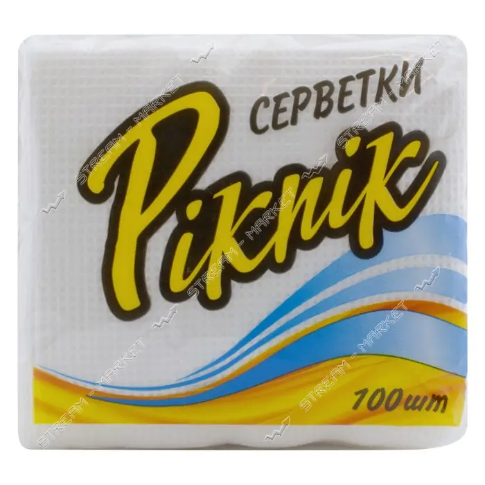 Салфетки столовые ПИКНИК однослойные белые 20x22см 100шт