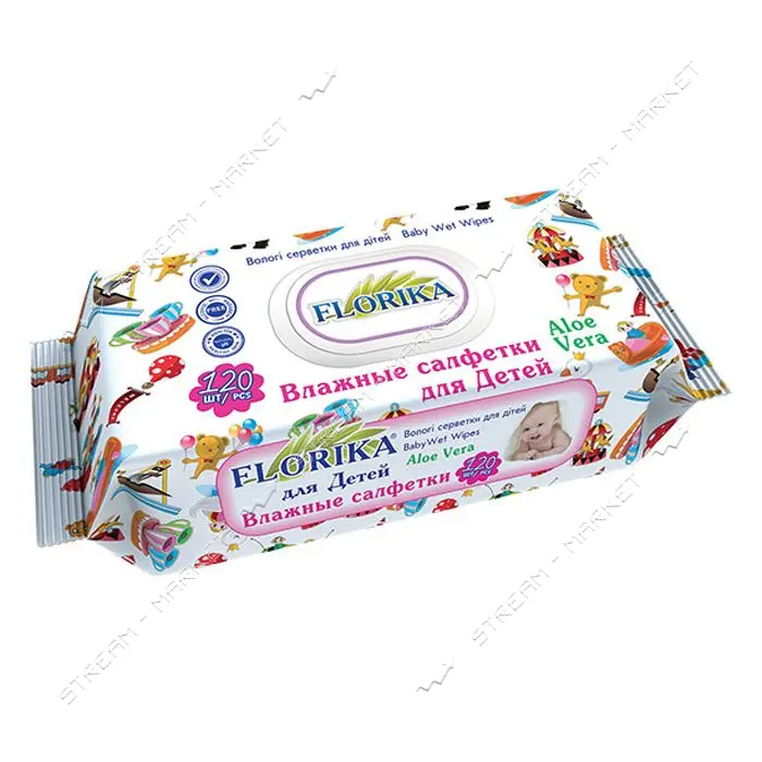 Влажные салфетки Florika детские 120шт