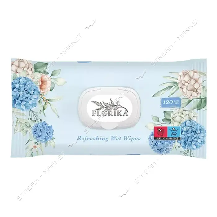 Влажные салфетки Florika цветы 120шт