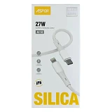 Кабель Aspor AC-32 Type-C to Lightning Silicone 27W 1м белый                                        