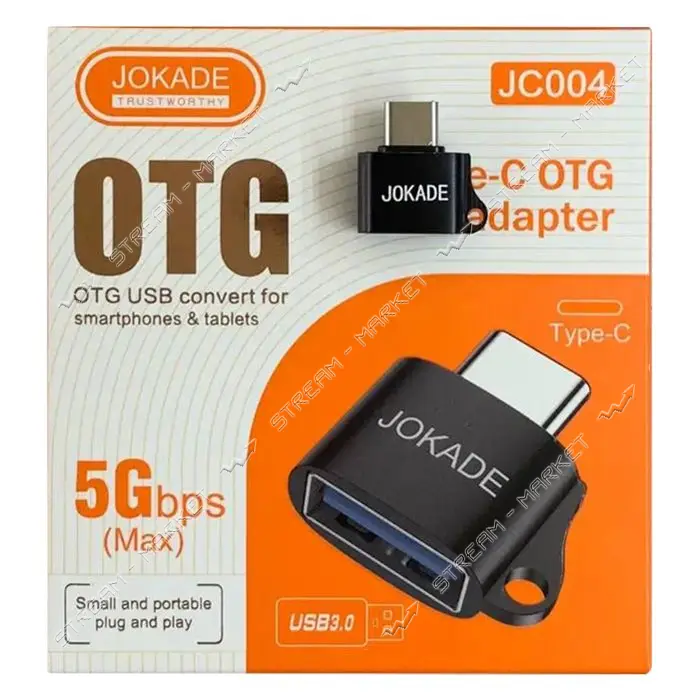 Переходник Jokade JC004 Type-C OTG черный