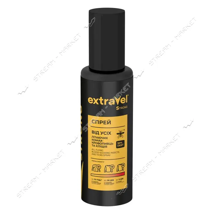Спрей от комаров Extravel STRONG 100мл                                                              