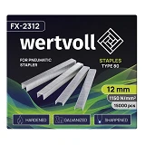 Скобы закаленные Wertvoll FX-2312 для пневмостеплера тип 80 12мм/12.8х0.95мм 15000шт