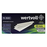Гвоздь закаленный Wertvoll FX-2520 для пневмостеплера тип 18GA 20мм/1.0х1.25мм 5000шт               