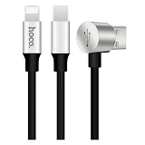 Кабель Hoco U18 Golden hat multi 2 в 1 Micro USB plus Lightning длина 1.2м черный