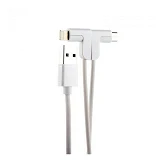Кабель Hoco X12 2 в 1 One pull two L shape magnetic Micro USB plus Lightning длина 1.2м белый