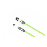 Кабель Ldnio LC81 2 в 1 Micro USB plus Lightning длина 1м салатовый