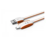 Кабель Ldnio LC83 2 в 1 Micro USB plus Lightning  длина 1м белый плюс оранжевый                     