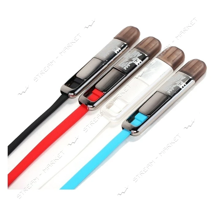 Кабель Remax Kingkong 2 в 1 Micro USB plus Lightning длина 1м черный                                