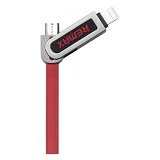 Кабель Remax Armor RC-067t 2 в 1 Micro USB plus Lightning длина 1м красный