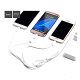 Кабель Hoco X1 3 в 1 Micro USB plus Lightning plus USB Type-C длина 1м белый