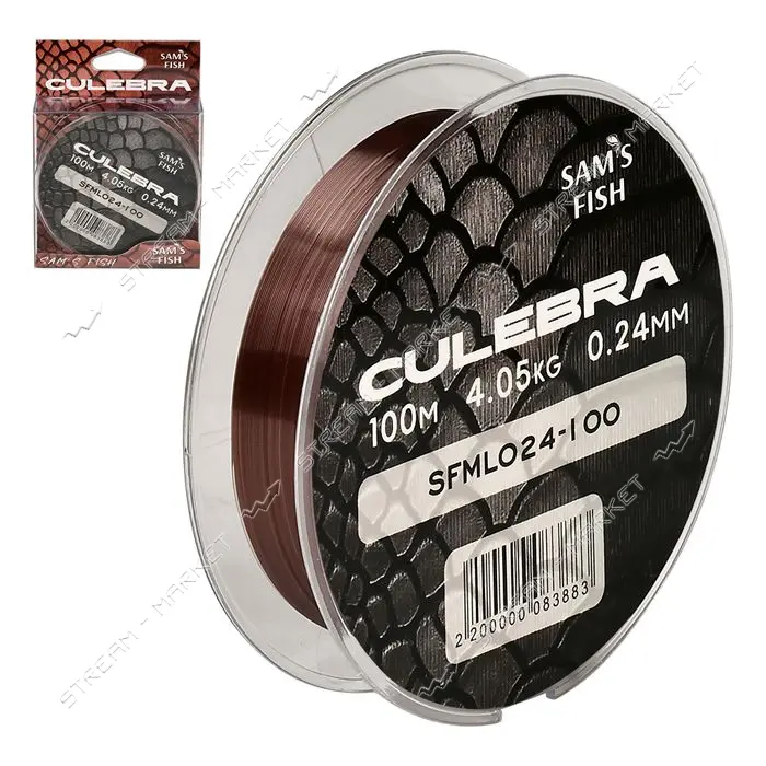 Леска Culebra 100мх0.24мм тест 4.05кг SFML024-100                                                   
