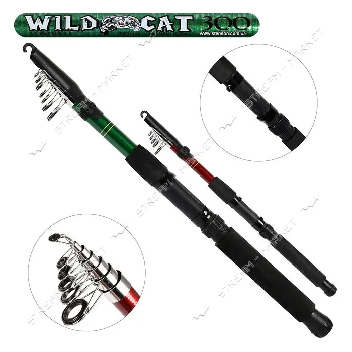 Спиннинг телескоп Wild cat 3м 30-60г 7к WSI51043-3.0