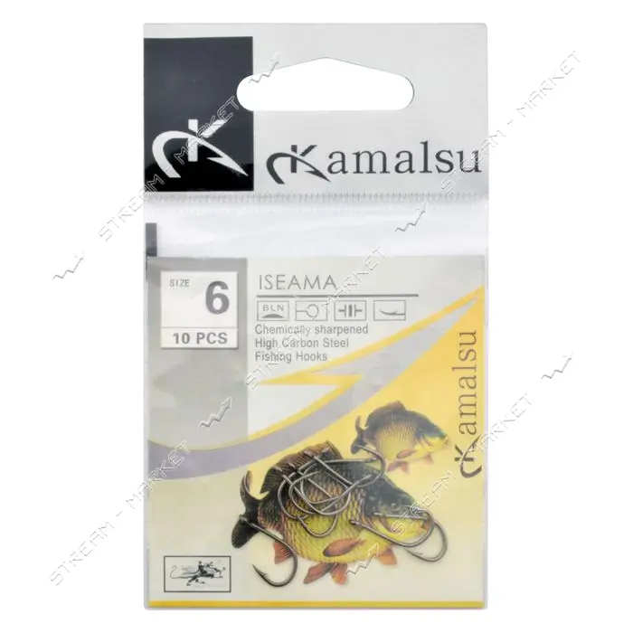 Крючки KAIDA ISEAM 6 10шт 004572                                                                    