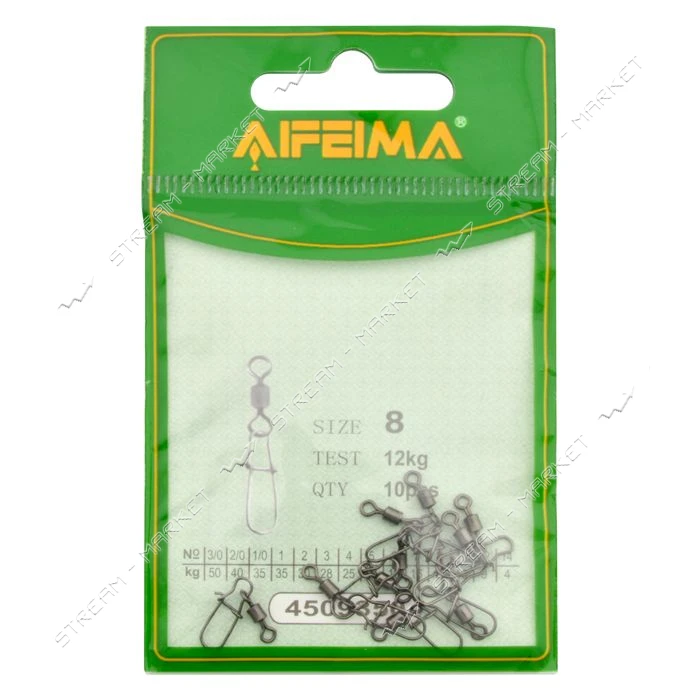 Карабин с вертлюгом Fiema 8  10шт F4                                                                