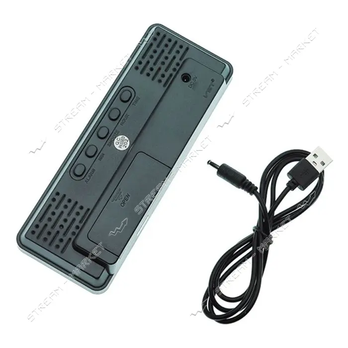 Часы сетевые VST-898-4 температура плюс USB кабель ярко-зеленые                                     