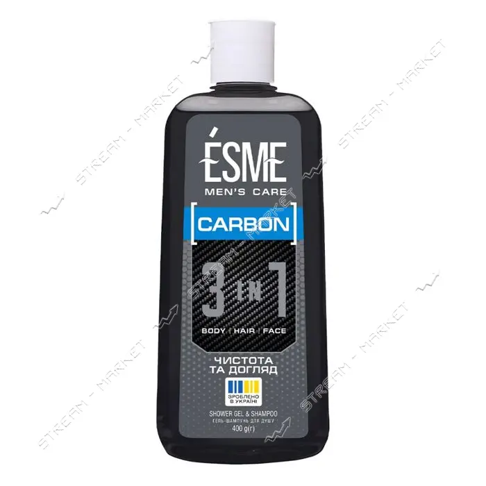 Гель-шампунь ESME для душу Carbon мужской 400г                                                      