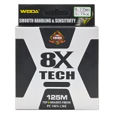 Шнур Weida Х8 125мх0.12мм тест 5.3кг 8060                                                           