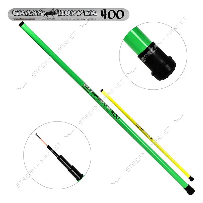 Удочка бескольцевая Grasshopper 4м 15-30г 4к FFR005-4