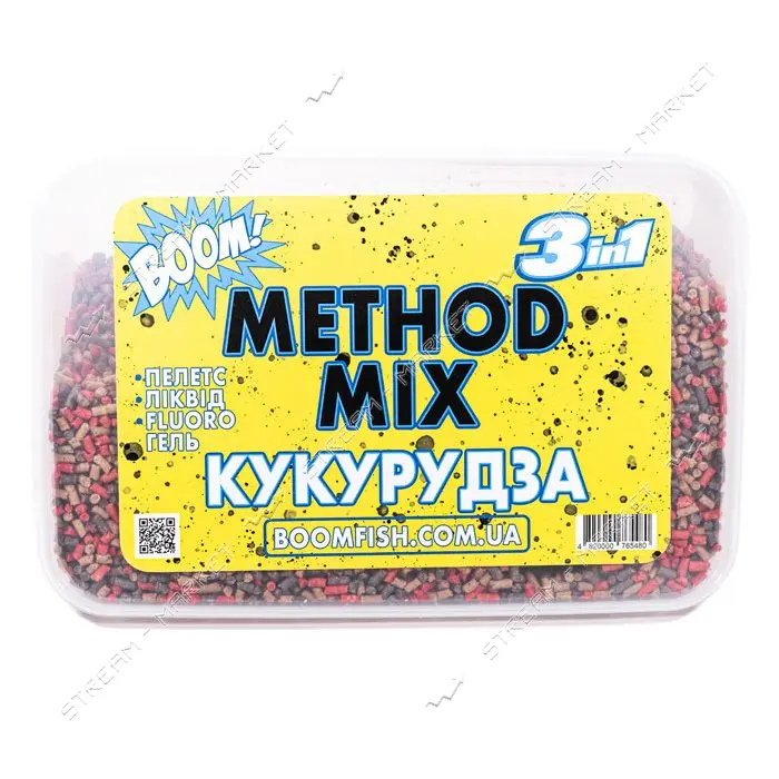 Прикормка Метод Boom МИХ Кукуруза  3в1                                                              