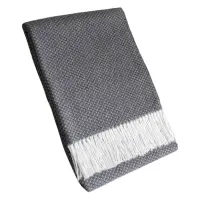 Плед Vladi Valencia двоспальний 170х210 щільність 350г/м2 білий-дим 13/BOUCLE                       